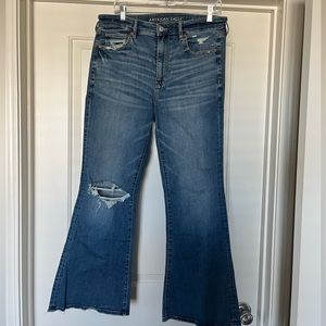 Size 12 short American Eagle slim boot cut flare jeans. Never worn